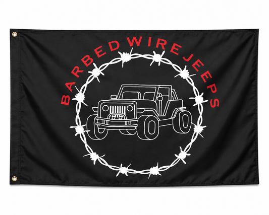 Barbed Wire Jeeps Flag